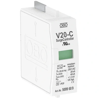Afbeelding van OBO Bettermann 5099609 V20 C 0 280 Overspanningsafleider 20 kA 1 stuk(s)