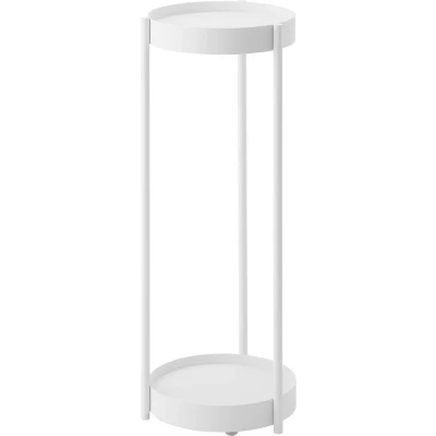 Afbeelding van Yamazaki Plantenrek Binnen met Wielen Tower Wit