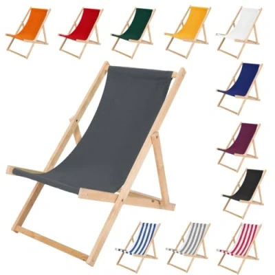 Afbeelding van Impwood Houten strandstoel, ligstoel