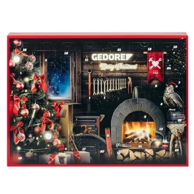 Afbeelding van Gedore RODE adventskalender kerst 2024 33 delig