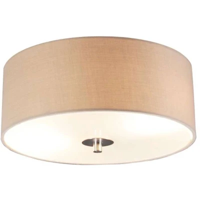 Afbeelding van QAZQA Landelijke plafondlamp beige 30 cm Drum
