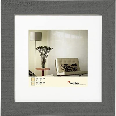 Image de Walther, Home, Cadre Bois, HO220D, 20x20 cm, Gris