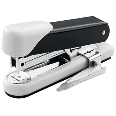 Afbeelding van Novus Stabiele nietmachine met nietjesverwijderaar (hefvermogen 30 vellen papier, kantoornietmachine 200 nietjes 24/6 DIN SUPER) zwart