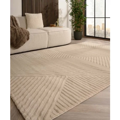 Afbeelding van Scadinavisch Vloerkleed Serene Runa Beige 80x250 Cm