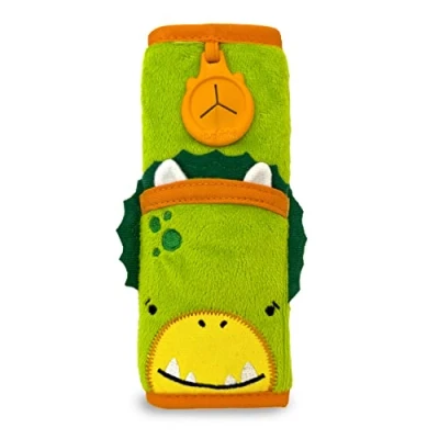 Afbeelding van Trunki Kussen voor veiligheidsgordel kinderen, Dino de dinosaurus (groen), Reisdeken