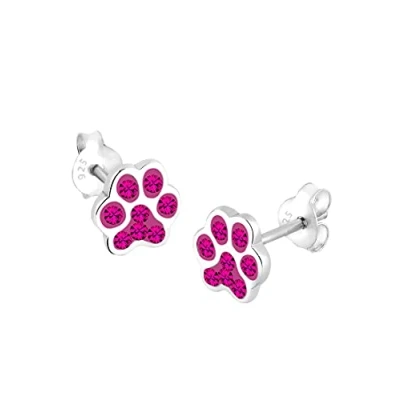 Afbeelding van Elli Pfoten TIER HUND Kristalle Oorbellen, Dames, Maat: One Size, Pink