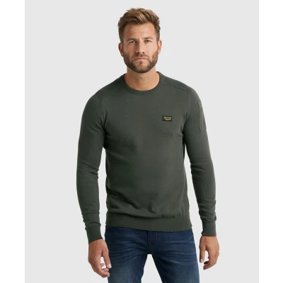 Afbeelding van PME Legend Buckley Trui Donkergroen maat 3XL Heren met Regular fit Pasvorm Katoen Suitable Herenkleding