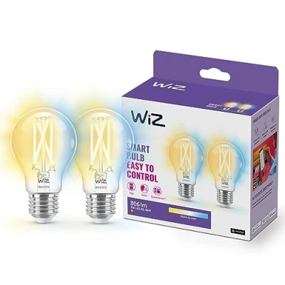 Image de WiZ Ampoule à Filament Connectée Classique Lot de 2 Lumière Blanche Chaude Froide E27
