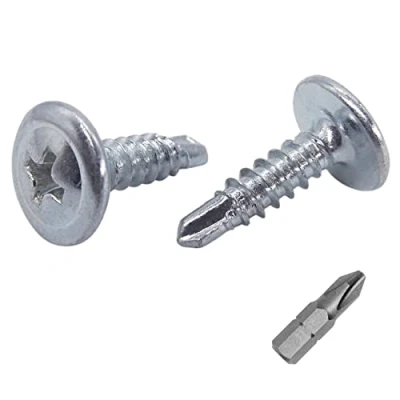 Afbeelding van Set van 300 kruiskopschroeven verzinkt staal 4,2 x 16 mm, aangepaste instelkop, zelfborende plaatschroeven, zelftappende schroeven (300, mm)