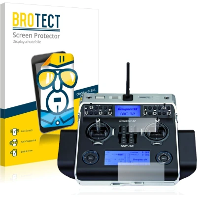 Afbeelding van BROTECT Screenprotector voor Graupner MC 32 HoTT Folie Beschermfolie transparant (2 Stuks)
