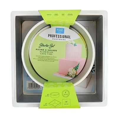 Afbeelding van PME Starters taartvorm Rond 15.2cm en Vierkant 20.3cm