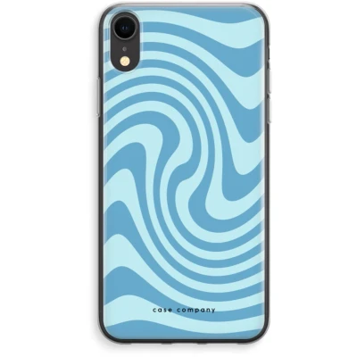 Afbeelding van Case Company® hoesje geschikt voor iPhone XR Swirl Blauw Soft Cover Telefoonhoesje Bescherming aan alle Kanten en Schermrand