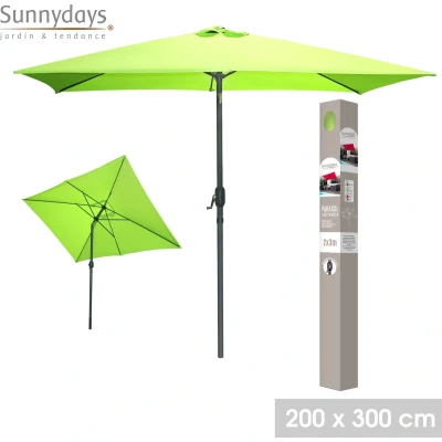 Afbeelding van PARASOL 2X3MTR KANTELBAAR ANIJS MAT ALUMINIUM WALVIS STAAL