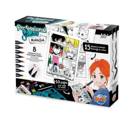 Afbeelding van Buki Professional Studio Manga notitieboek met 8 alcoholstiften, 5439