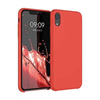 Afbeelding van kwmobile telefoonhoesje geschikt voor Apple iPhone XR Hoesje met siliconen coating Smartphone case in rood
