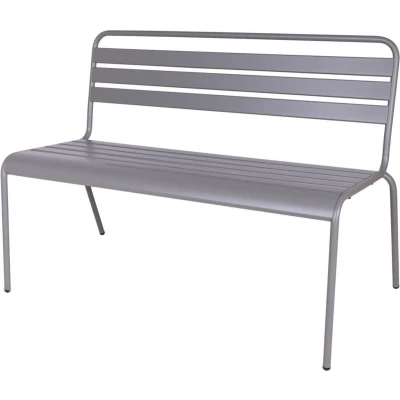Afbeelding van MaximaVida metalen tuinbank Max 120 cm muisgrijs