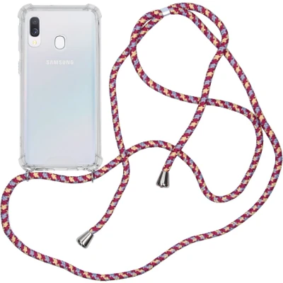Afbeelding van iMoshion Hoesje Geschikt voor Samsung Galaxy A40 met koord Backcover Transparant