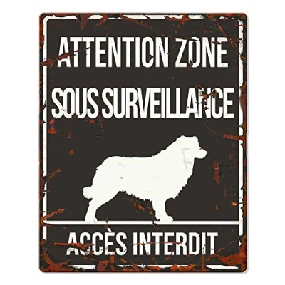 Afbeelding van D&amp;d Home Waakbord Hond Warning Sign Square Collie F 20x25cm Zwart 1st