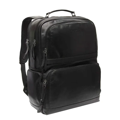 Afbeelding van Leren Rugzak Zwart Lennox 15 Inch Laptopvak The Chesterfield Brand