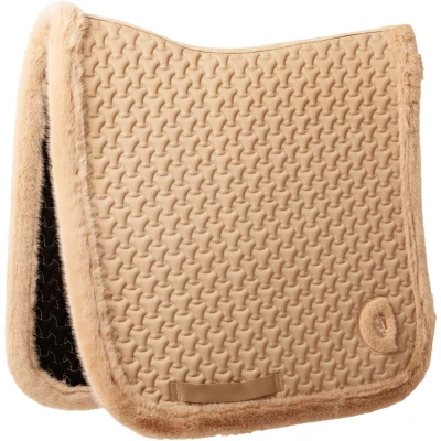 Afbeelding van Kentucky Zadeldekje Fake Fur Onion Quilt Dressuur Beige