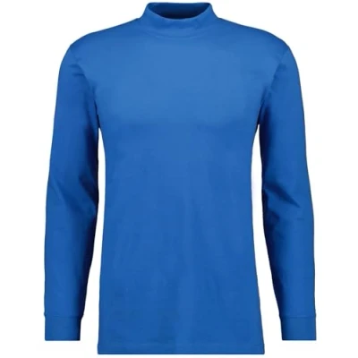 Afbeelding van Ragman Stehkragenshirt lange casual heren, Blauw