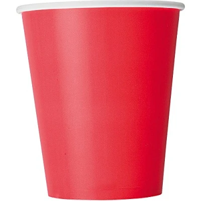 Afbeelding van Unique Party 31456 papieren bekers, 270 ml, rood, 14 stuks