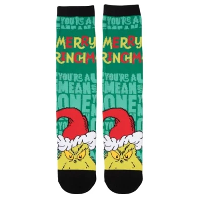 Afbeelding van United Labels The Grinch herensokken Merry Grinchmas Sneaker groen, Groen