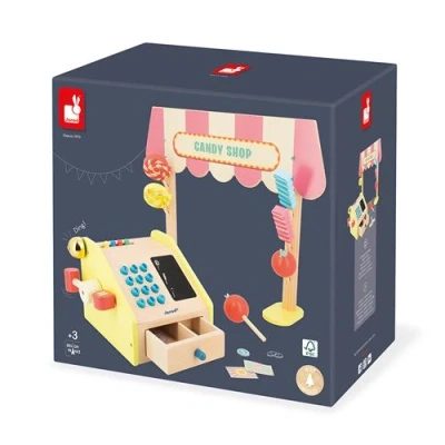 Image de Jeu d&#039;éveil Janod Applepop Marchande de Bonbons avec Caisse Enregistreuse