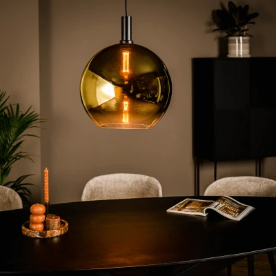 Afbeelding van Justine hanglamp ø40 cm glas goud