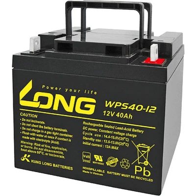 Afbeelding van WPS40 12 Kung Long PB loodbatterij volt 40 Ah met M6 aansluiting platte pool