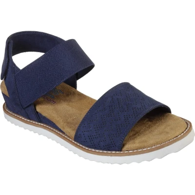 Afbeelding van Skechers Desert KISS Sandalen met sleehak, Dames, Maat: 36, Navy Polyester