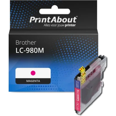 Afbeelding van Huismerk Brother LC 980M Inktcartridge Magenta