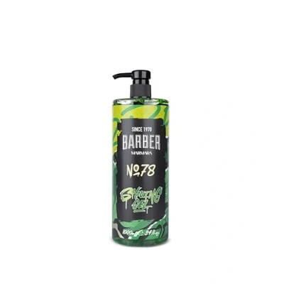 Afbeelding van BARBER MARMARA Scheergel voor heren, nr. 78, transparante scheergel, 1000 ml, nauwkeurig scheren van de baardcontouren, schuimt niet, verfrist huid, met pomp, baardverzorging