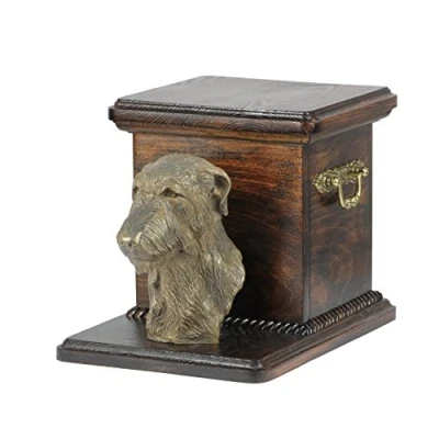 Afbeelding van Elegante urn hond voor hondenas met beeldje van Schotse Deerhound