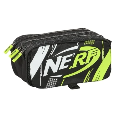 Afbeelding van Pennenetui met 3 vakken Nerf Get ready Zwart 21,5 x 10 8 cm