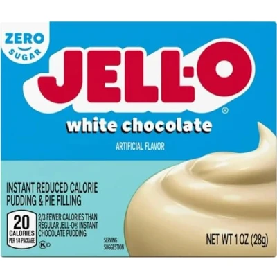 Afbeelding van JELL O Jello Witte Chocolade Puddingmix zonder suiker, 28,3 g