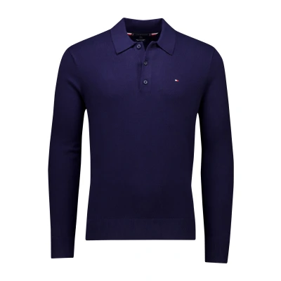 Afbeelding van Tommy Hilfiger PIMA Longsleeve, Heren, Maat: XS, Desert sky