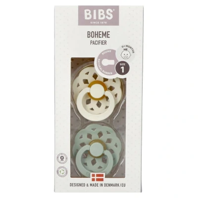 Image de Bibs 1 Sucette Boheme Duo Sage/ivory 2