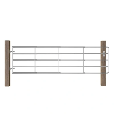 Afbeelding van Poort met 5 stangen (115 300)x90 cm staal zilverkleurig