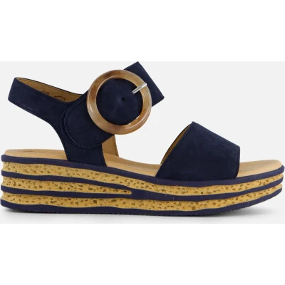 Afbeelding van Gabor Sandalen met plateauzool, Dames, Maat: 37, Blue Leer
