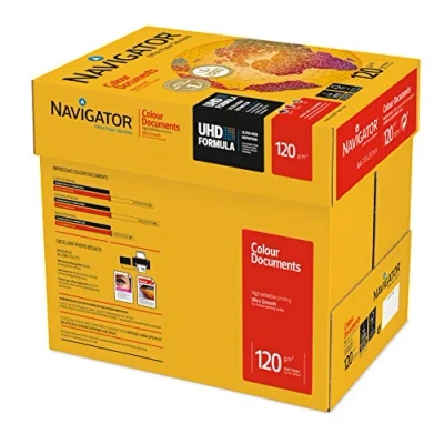 Image de Navigator Colour Documents Blanc A4 (210 x 297 mm) 120 g/m² 250 feuille(s) papier uni (pack de 8)