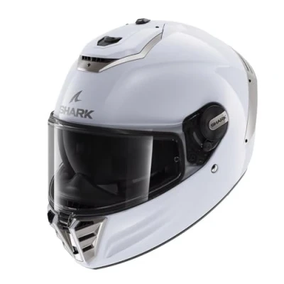 Afbeelding van SHARK SPARTAN RS BLANK Motorhelm Integraalhelm Wit Zilver Glans Maat XL