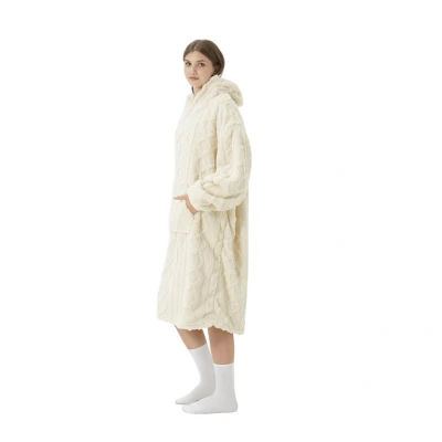 Afbeelding van Dutch Decor Limited Collection SOPHIE Hoodie XL wit met buidel en capuchon Teddy binnenvoering