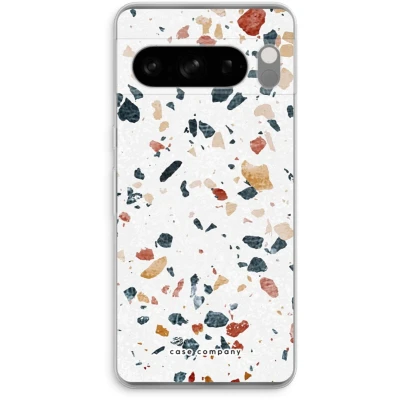 Afbeelding van Case Company® hoesje geschikt voor Google Pixel 8 Pro Terrazzo N4 Soft Cover Telefoonhoesje Bescherming aan alle Kanten en Schermrand
