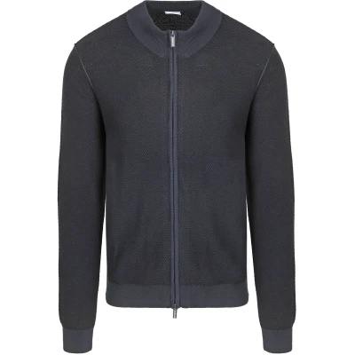 Afbeelding van Blue Industry Vest Structuur Navy maat S Heren met Modern fit Pasvorm Nylon Suitable Herenkleding