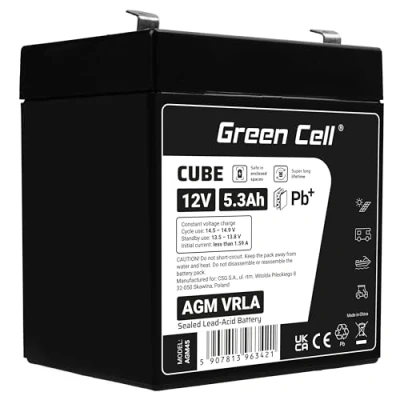 Afbeelding van Green Cell AGM45 UPS accu Verzegeld loodzuur (VRLA) 12 V 5,3 Ah
