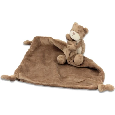 Afbeelding van knuffeldoekje beer 25x25 cm baby bruin