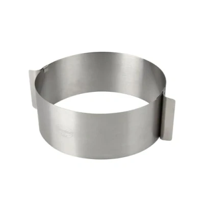 Afbeelding van Dr. Oetker 1919 taartring verstelbaar Ø 16 30 cm, flexibel, ideaal voor gelaagde taarten, met twee handgrepen (kleur zilver). Hoeveelheid: 1 stuk