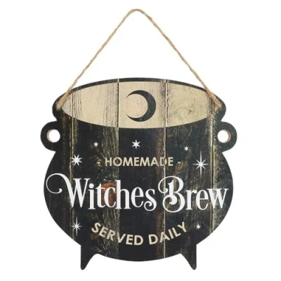 Afbeelding van Something Different Wandbord/Wanddecoratie Witches Brew Cauldron Multicolours