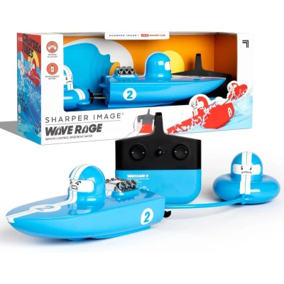 Afbeelding van Sharper Image Wave Rage RC bestuurbare boot met sleepboot blauw